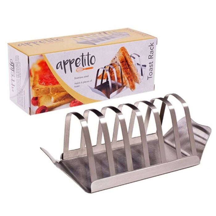 Appetito Stainless Steel Toast Rack with Tray