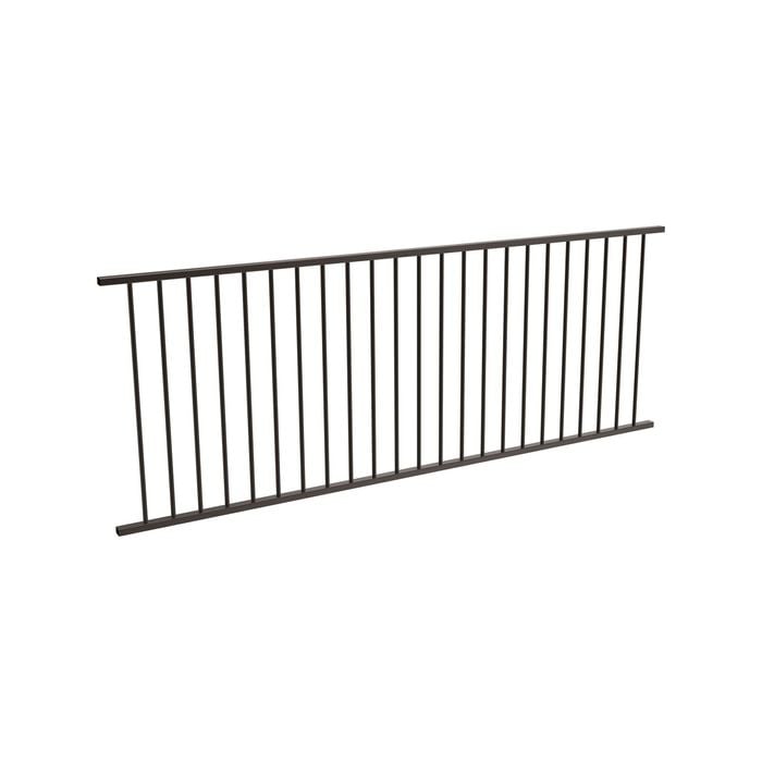 ProtectorAl 2400 x 900mm Black Aluminium Flat Top Garden Fence Panel