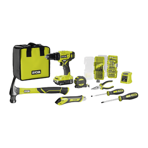 Ryobi 18V ONE+ Home Essentials Kit R18DD2HE12