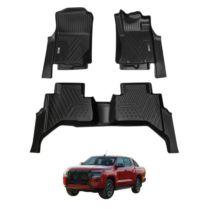 AUSGO 5D Car Floor Mats For Nissan Navara D27 Dual Cab 2026-Onwards All-Weather Floor Liners