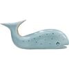 LVD Medium Wooden Home Decorative Speckled Whale 26x11.5cm Soft Blue