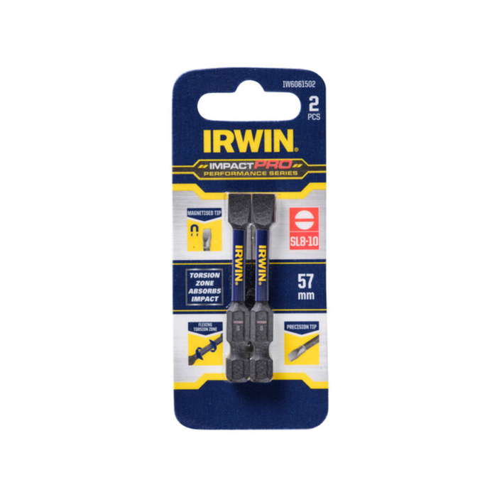 IRWIN 57mm Impact Pro Performance SL8-10 - 2 Pack
