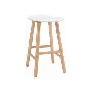 Modern Furniture Hetty 42x63cm Counter Stool - Oak + White