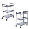 SOGA 2X 830x420x950mm 3 Tier Food Trolley - Gray