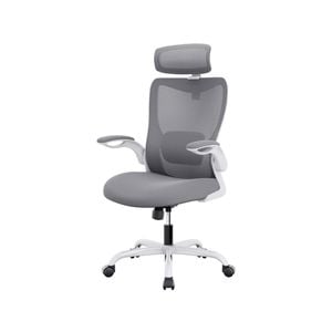 Maestro Furniture MONA Mesh Ergonomic High Back Flipped Armrest Task Computer Office Chair - Grey