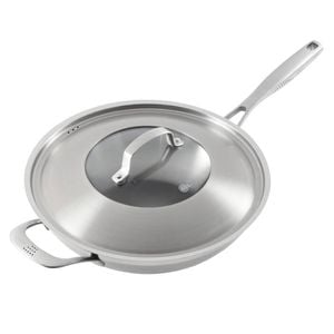 Baccarat Id3 Stainless Steel Wok With Lid 32cm