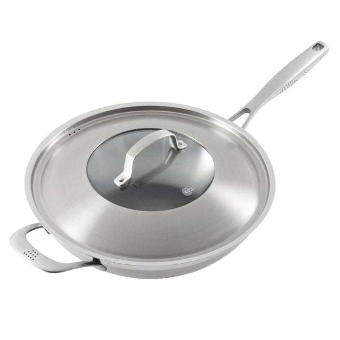Baccarat Id3 Stainless Steel Wok With Lid 32cm
