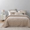 Bianca Saphira Beige/Brown Latte Velvet Coverlet Set Queen/King