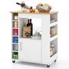 Costway Mobile Kitchen Island Trolley Wine Rack Buffet Sideboard