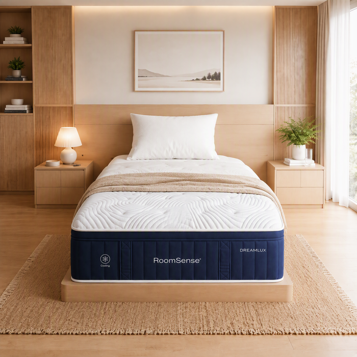 Roomsense King Single Mattress, 34cm Thick Medium Gel Memory Foam Cooling Mattress