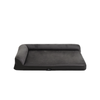 Petzly Dog Bed with L-Shaped Bolsters Removable Washable Cover Grey Medium