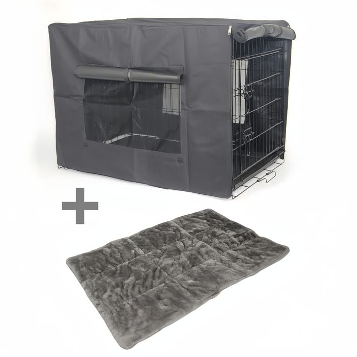 Yes4pets 24' Portable Foldable Dog Cat Rabbit Collapsible Crate Pet Cage With Cover Mat