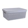 Ezy Storage 12L Grey Mode Lidded Basket