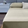 Bloomington 400TC Cotton Percale King Single Fitted Combo Set 50cm Wall Taupe