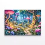 Garden with Plants & Rocks  Print 100% Australian Made 90 x 60cm  (Stretched)
