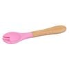 Tiny Dining Bamboo Baby Weaning Fork with Silicone Tip