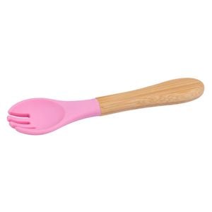 Tiny Dining Bamboo Baby Weaning Fork with Silicone Tip