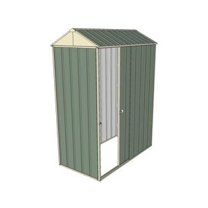 Build-a-Shed 0.8 x 1.5 x 2.1m Gable Single Sliding Side Door Shed - Green