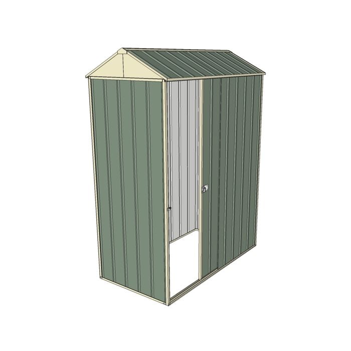 Build-a-Shed 0.8 x 1.5 x 2.1m Gable Single Sliding Side Door Shed - Green