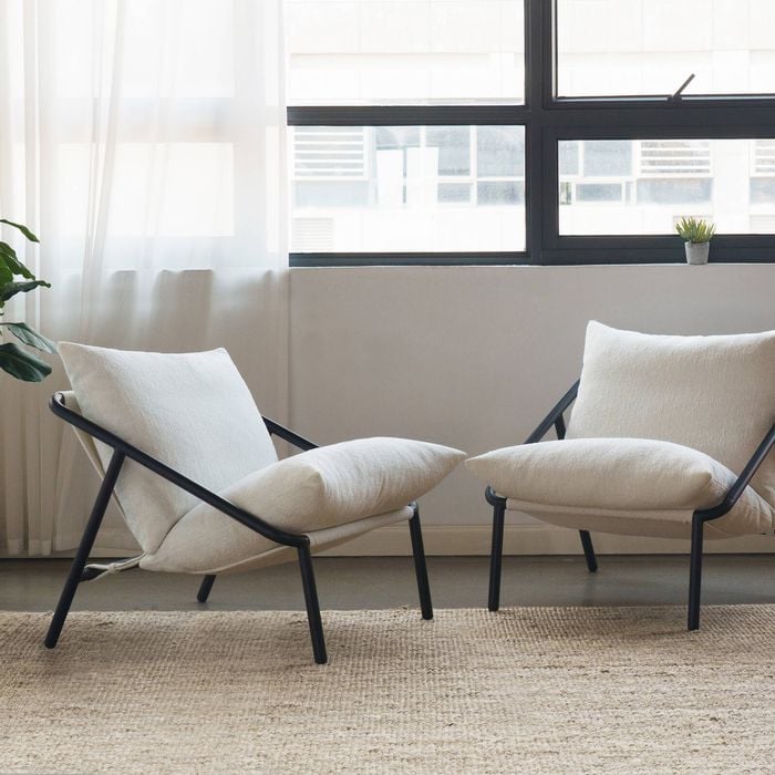 Ada sling accent chair Boucle - Bunnings Australia