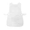 Ladies Women Side Button Tabard Apron 50x80 cm White