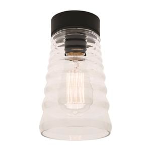Mercator Jenna DIY Rippled Glass Batten Fix Black