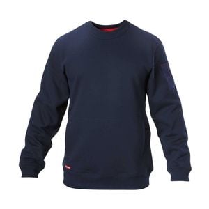 Hard Yakka Navy Crew Neck Fleece Jumper - Size 6XL