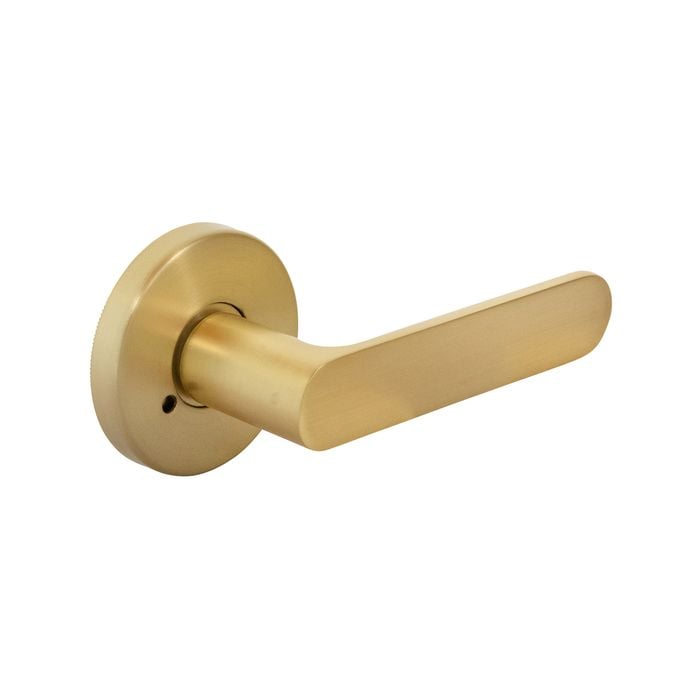 Ikonic Oslo Brushed Brass Privacy Lever Set