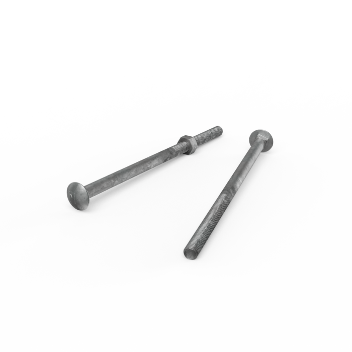 ZENITH M10 x 200mm Hot Dip Galvanised Cup Head Bolts & Nuts