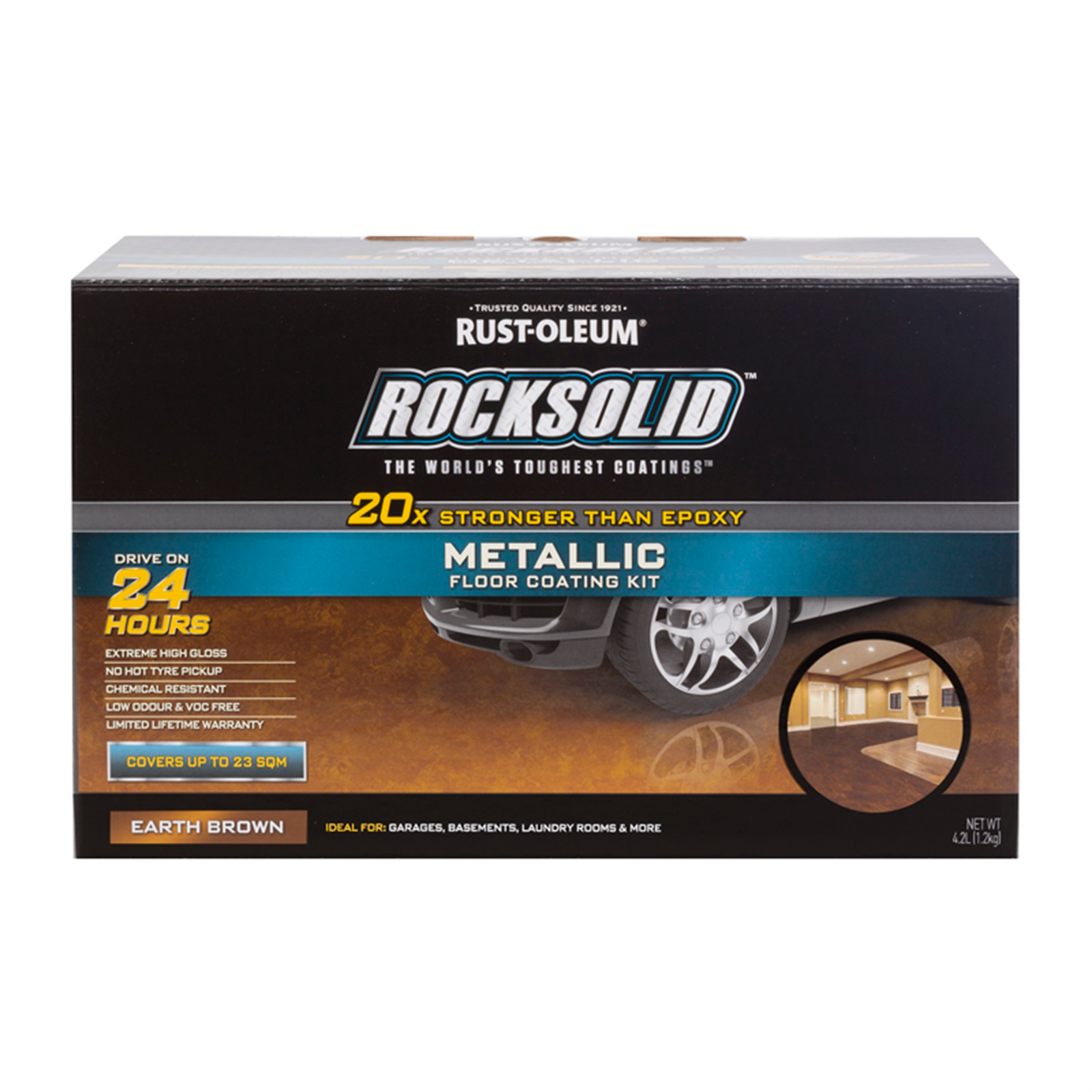 Rust-Oleum Earth Brown RockSolid Metallic Garage Floor Coating product image