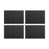 4pk Maxwell & Williams Table Accents Square Placemat 45x30cm Black Squares