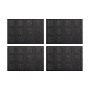 4pk Maxwell & Williams Table Accents Square Placemat 45x30cm Black Squares