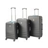 Black ABS Luggage Suitcase Set 3 Code Lock Travel Carry Bag Trolley S M L