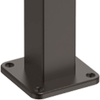 ProtectorAl 50 x 50 x 1300mm Black Aluminium Pool And Garden Flanged Fence Post With Cap