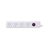 Click White 4 Outlet Powerboard With Master Switch