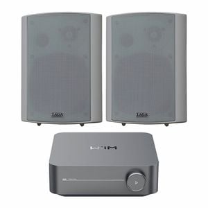 WiiM Streaming Amplifier w/ Outdoor Patio Speakers