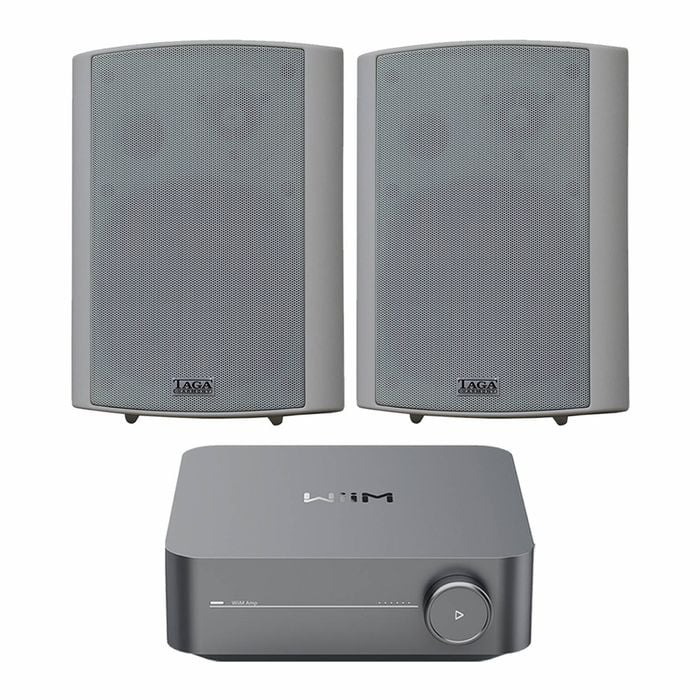 WiiM Streaming Amplifier w/ Outdoor Patio Speakers