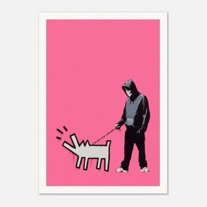 Galrie Banksy Choose Your Weapon Bright Pink Poster Print 2010 - Edgy Art Collection, Poster Only, 70 x 100cm (28 x 40inch)