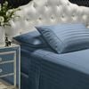 Royal Comfort 1200tc Damask Sheet Set Ultra Soft Sateen Bedding Blue Fog King