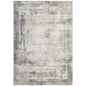 The Rug Connection Mondo Ceasar Mid Grey 400x300cm - Extra Extra Large Pet Friendly Indoor Floor Rug