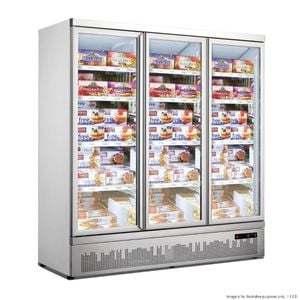 Thermaster Triple glass door colourbond upright freezer bottom mounted