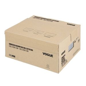 Vogue Vacuum Pack Roll With Cutter Box Embossed 200mm & 300mm Twin Pack Food Storage Bags