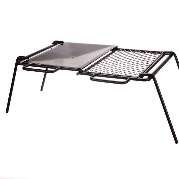 Wildtrak Foldable 58x46.5cm Flat Plate & Grill Camp Cooker - Black