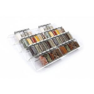4 Tier Spice Drawer Expand Organizer , 13-26 Jars Kitchen Rack Tray