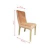 Acosta Dining Chair MDF Wood Wooden Timber Frame Fabric Upholstered - Musk (Set Of 2)