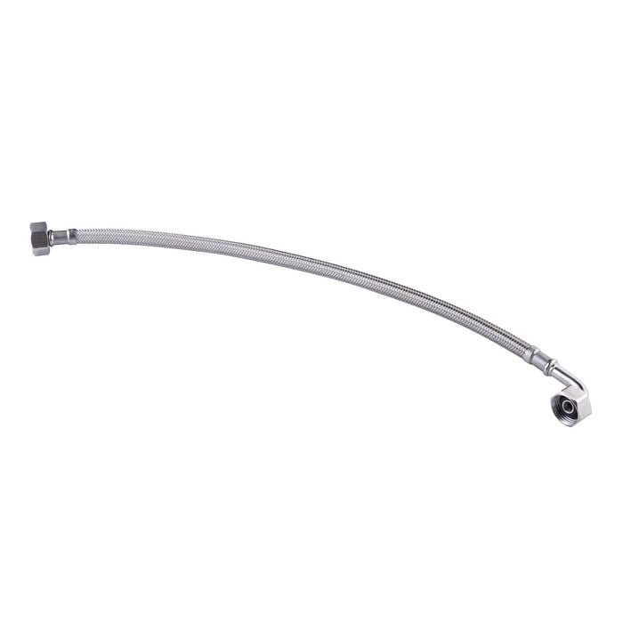 Kinetic 600mm Stainless Steel Flexible Braided Hose Bent Elbow Water Connector