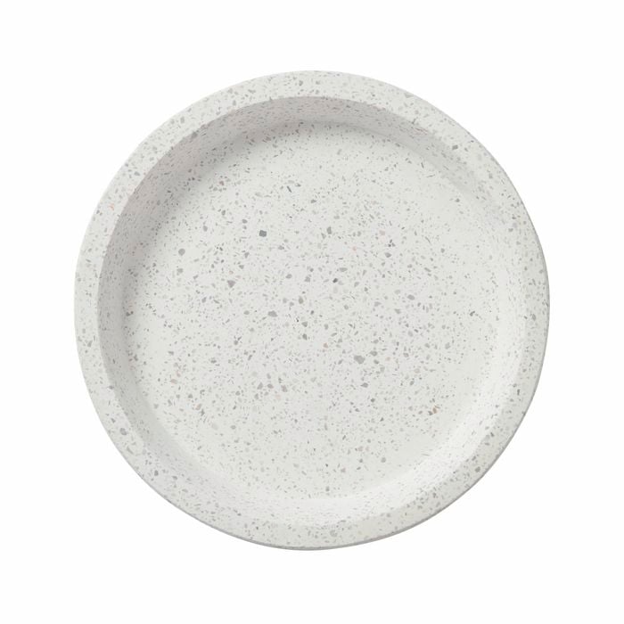 Northcote Pottery 35 x 35cm White Terrazzo Look Saucer