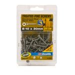 Zenith 8 - 10 x 30mm Treated Pine Countersunk Head Screws - 100 Pack