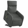 vidaXL Electric Stand up Massage Recliner Chair Armchair Dark Grey Fabric
