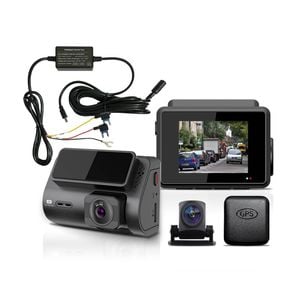 Elinz 2 Channel Dash Cam 4K+1080P WiFi GPS Night Vision Supercapacitor Sony Starvis Car DVR Hardwire Kit
